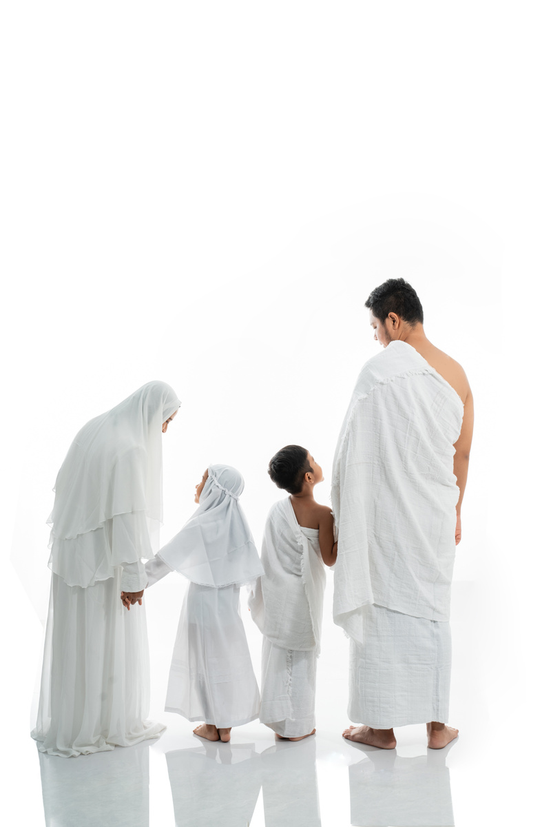 Muslim Family in Traditional Attire